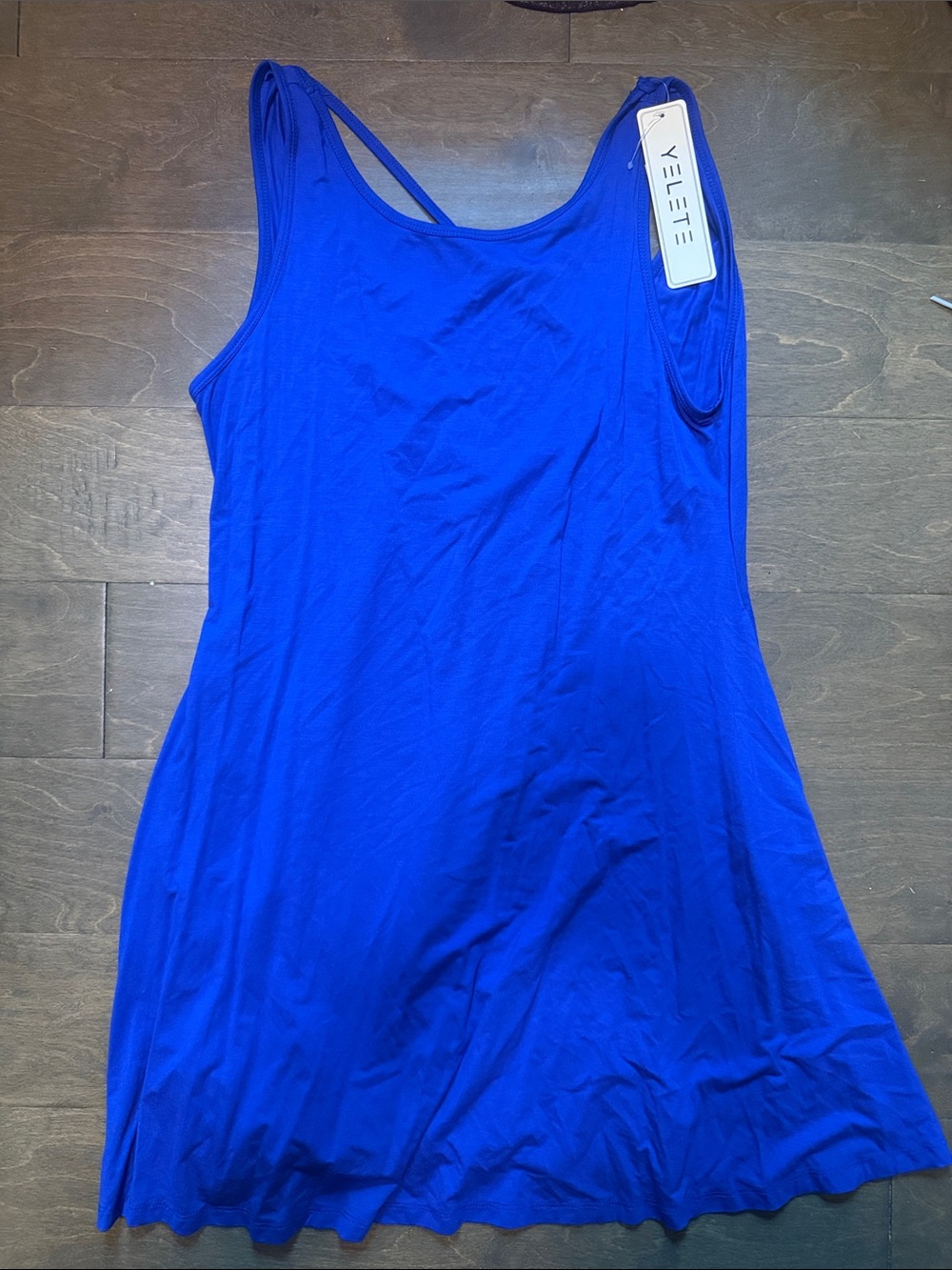 Yelete Cobalt Blue Sleeveless Mini Swing Dress